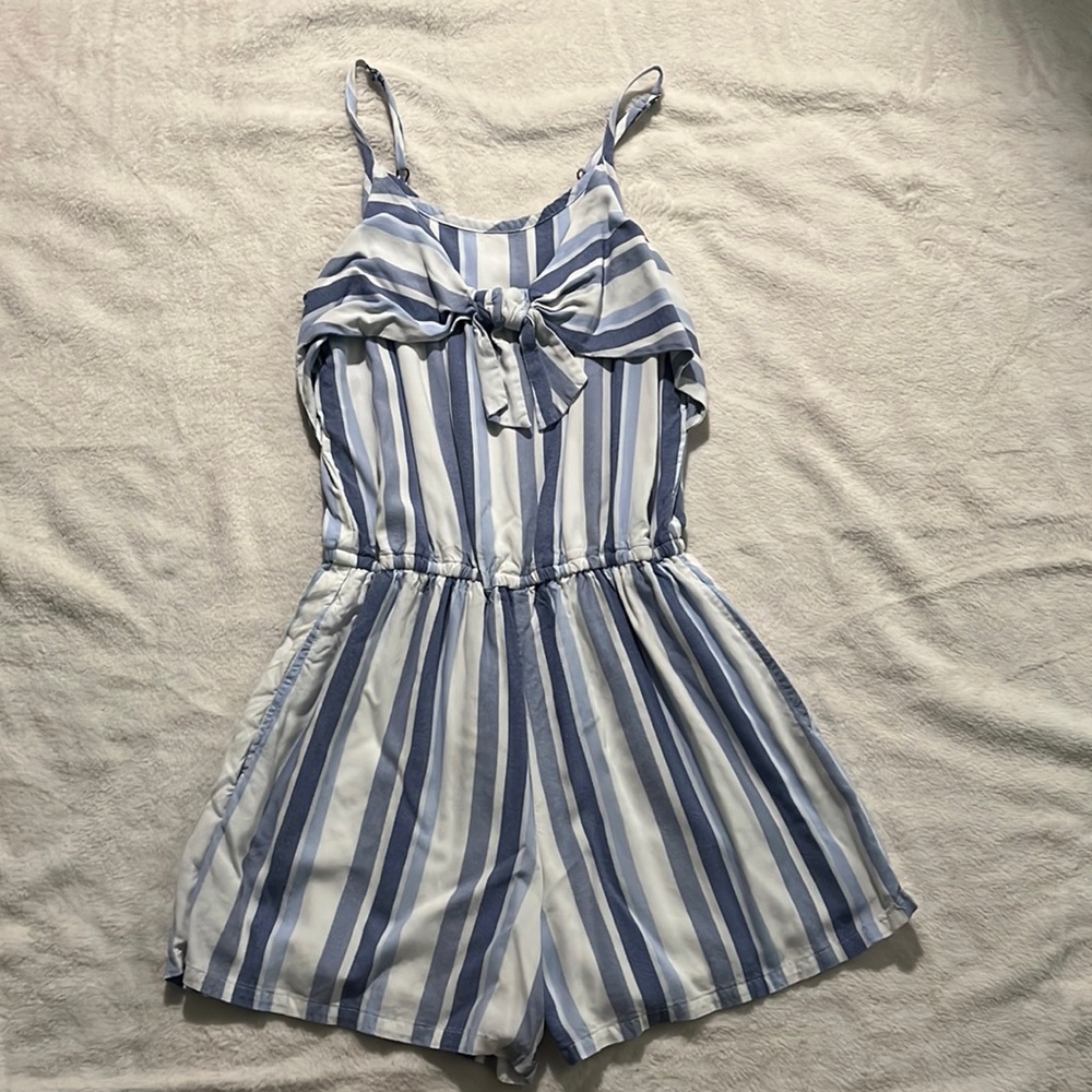 Abercrombie Kids adjustable striped romper, 13/14